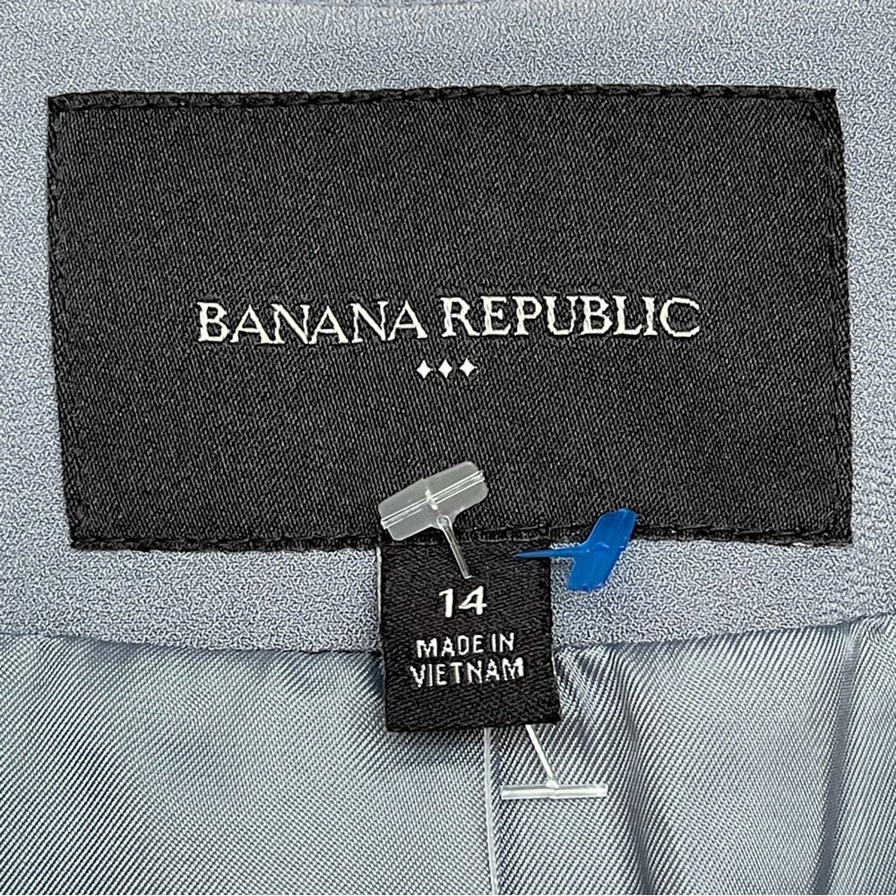 Banana Republic Open Front Blazer Long Sleeves Lined Pointed Front Shoulder Pads - Picture 6 of 6